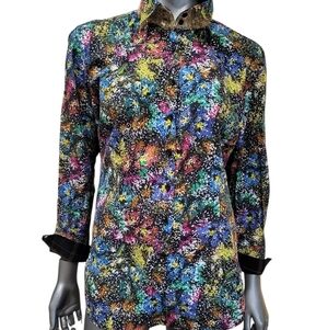 246B. Georg Roth Colorful Floral Button-Up Shirt - Size Large